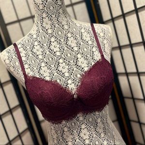 Gorgeous Burgundy Lace Push Up Bra!